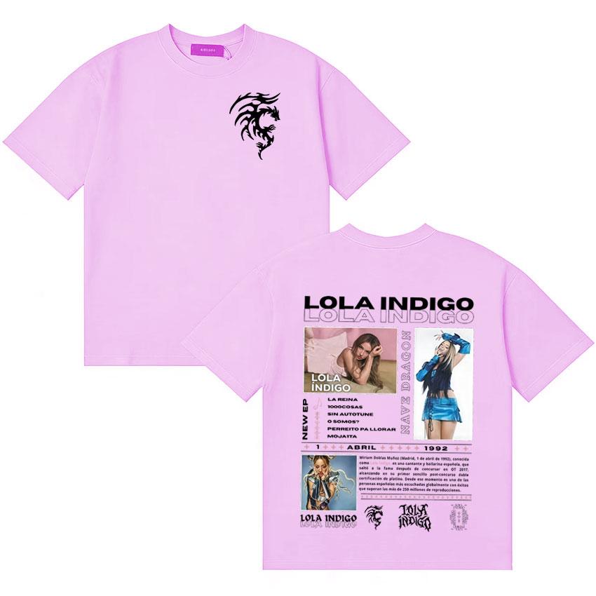 2026 Graphic Tshrit Singer Lola Tour Indigo Music ONeck Tshirt Unisex Women Pop Casual  Fashion T Shirts Cotton Short Sleeve Tees