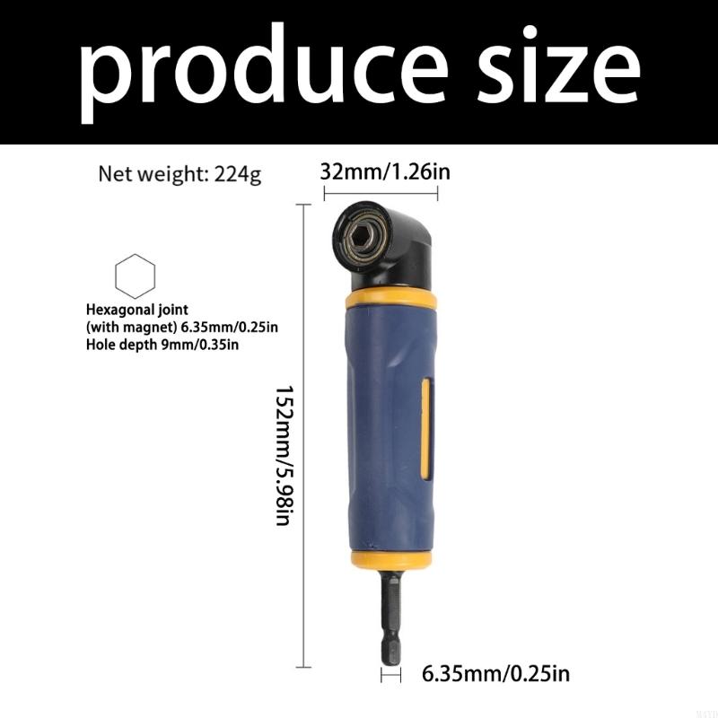 Pack Of 3 Right Angled Screwdriver Bit With Ergonomic ABS Handle Suitable For Tight Space Easy Access To Difficult Areas M4YD