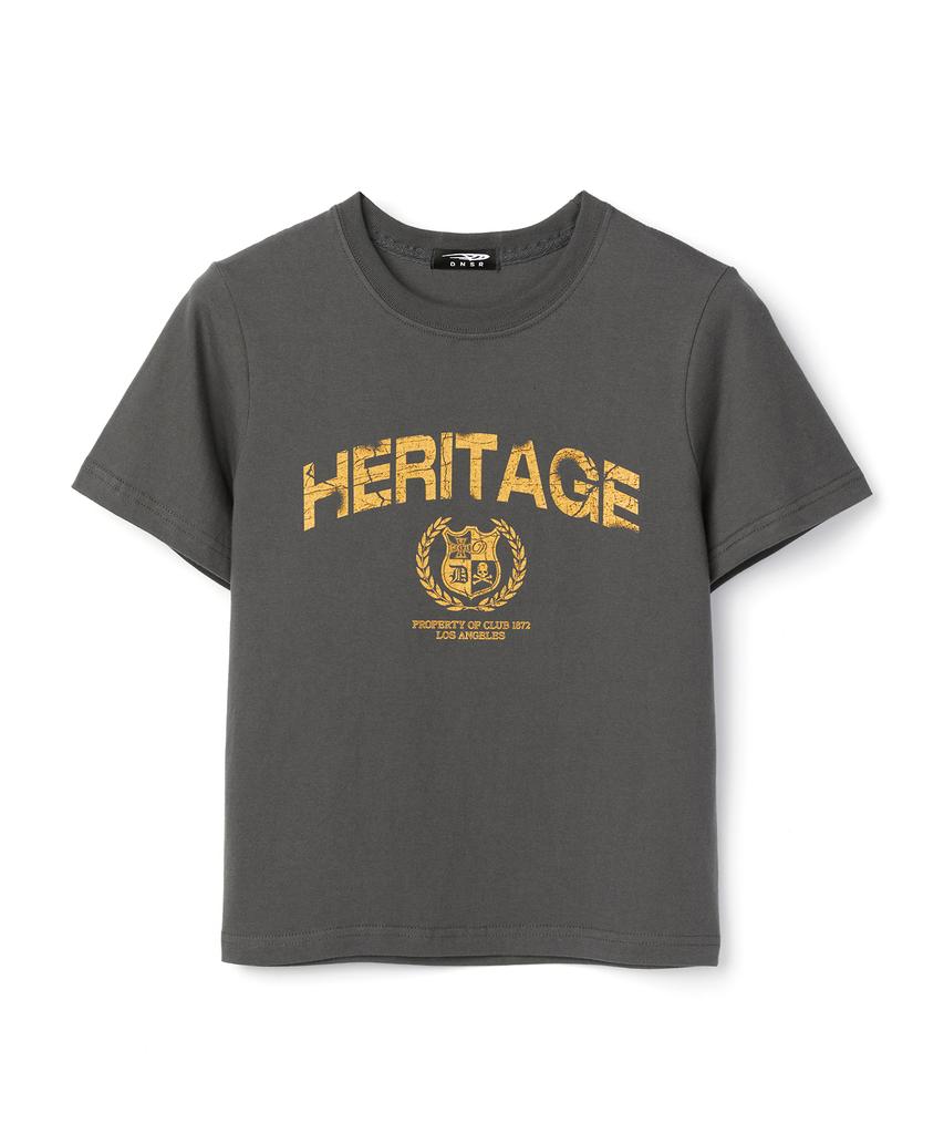 DNSR (Women) Heritage Crop T-Shirt Charcoal