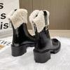 Small High-heeled Fluffy Boots for Women's New Thin Knight Boots, Heightening Tube and Velvet Snow Boots