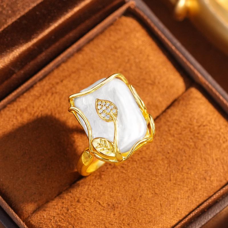 Women s Baroque Light Luxury Jewelry Set: Natural Freshwater Pearl Ring, Necklace, & Earrings