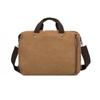 Retro Herren Business Aktentasche Einfache einfarbige Umhängetasche Freizeit Reisetasche Multifunktionale Canvas Tasche Kann Einzel- und Doppelschulter getragen werden