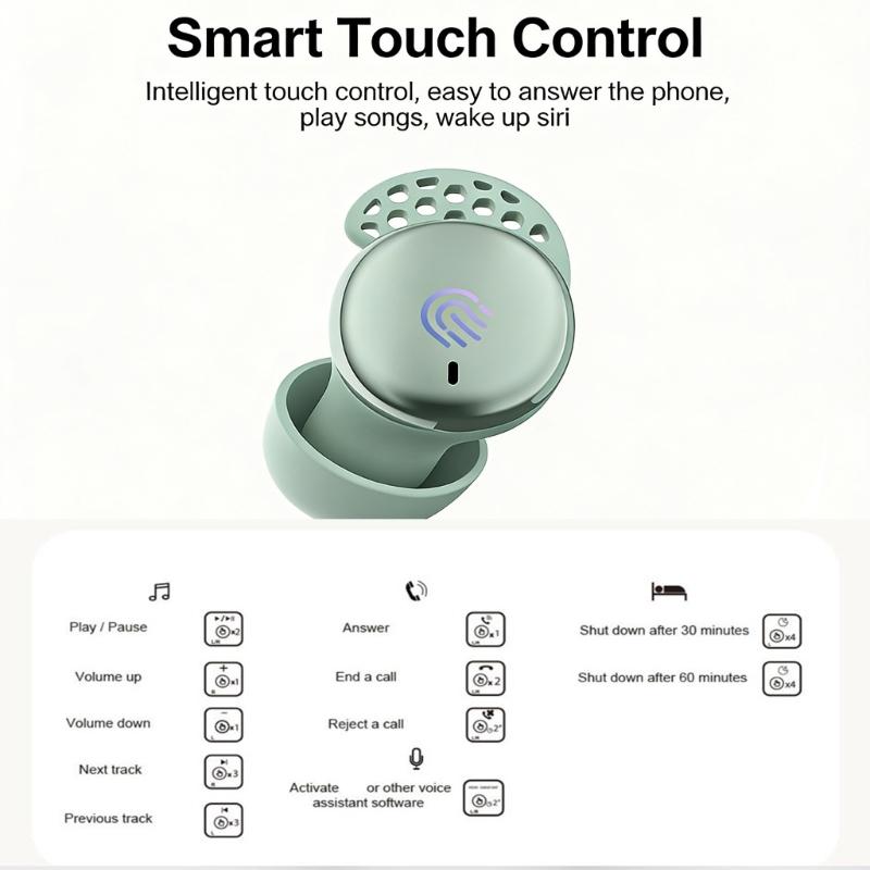 Wireless In Ear Headphone with Noise Isolation Sleep Mode Bluetooth-compatible 5.3 Fast Connect & 5.5 Hour Play time for Side Sleep