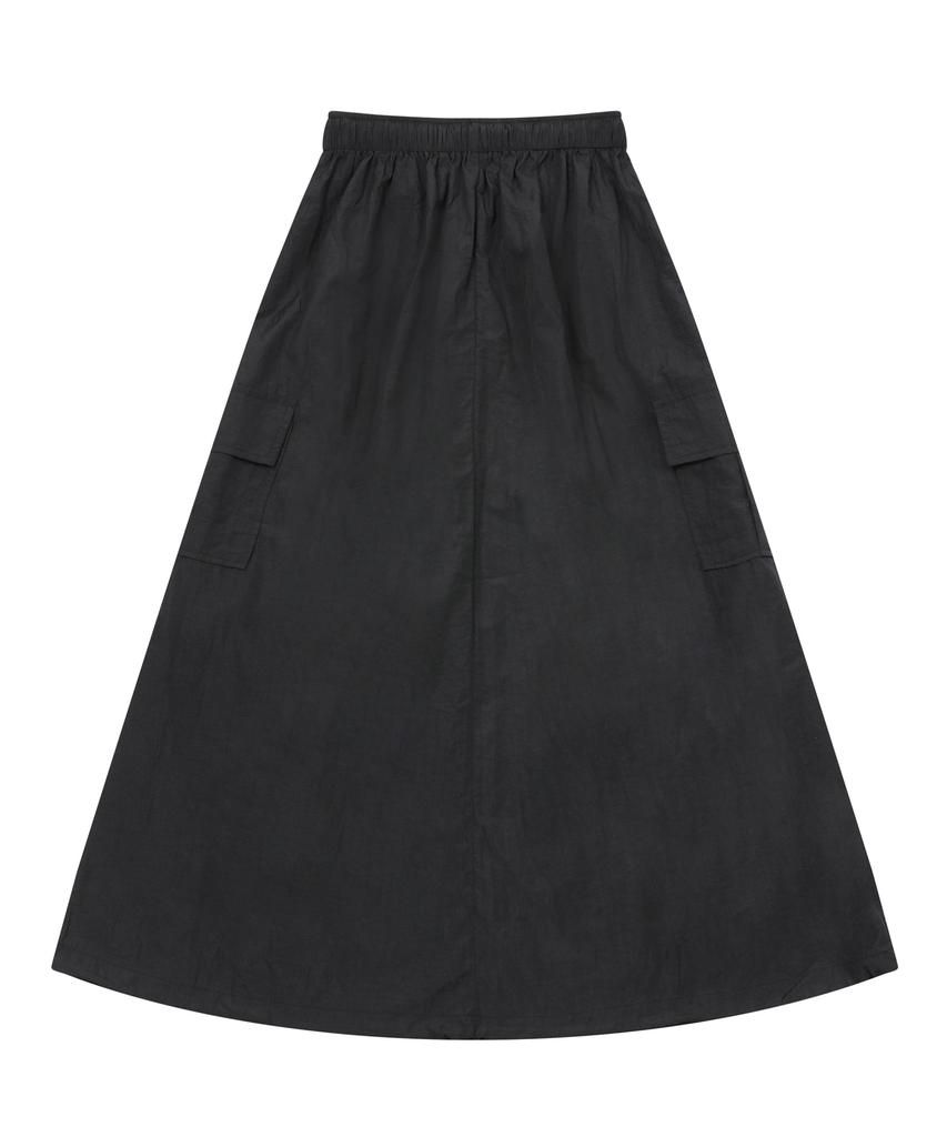 Mucent Airy Cargo Elastic Long Skirt (2 Colors)