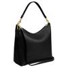Coach Laurel 31 Logo Metallico Tracolla Staccabile Chiusura a Zip Borsa a Spalla in Pelle Grande Borsa a Spalla da Donna Nera CY684-IMBLK