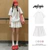 MJ STYLE Women's Pure Cotton T-Shirt & A-Line Skirt Set