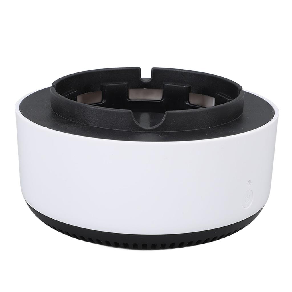 Air Purifier Ashtray Rapid Purification Low Noise Smokeless Ash Tray with Composite Filter for Home Car Office White