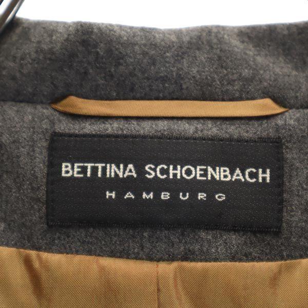 BETTINA SCHOENBACH 100% wool Chester coat 34 gray HUMBURG Women Used