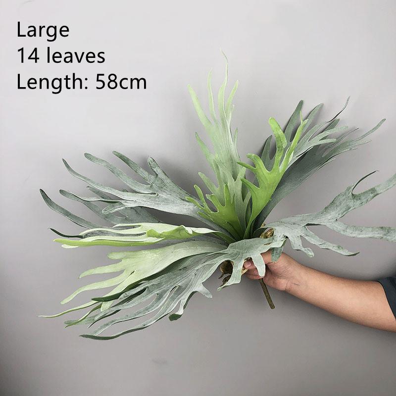 New Artificial Deer Antler Leaves Pteridophyte Artificial Flower Succulents Plants for Home Wedding Outdoor Floor Decoration