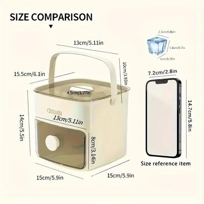 Extra-Large 48-Ice Cube Maker for Refrigerator - Perfect for Whiskey & Cocktails, Essential Kitchen Gadget for Home Bars