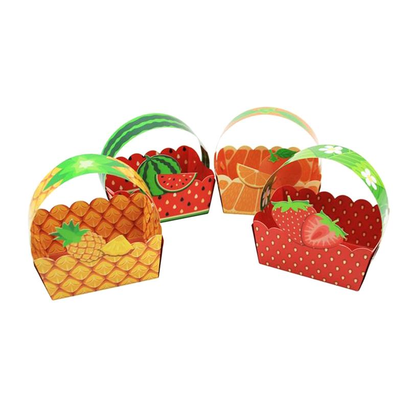 10Pcs Sweet Strawberry Candy Box Strawberry Gift Box Birthday Party Supplies Party Decor Fruit Favors Bag Cookie Cake Box