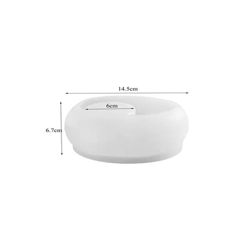 Buy Crystal Epoxy Resin Mold Round Oval Candle Holder Pot Table Silicone Mold Clay Mold Diy
