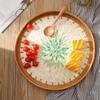 Color Shell Jewelry Cosmetics Food Teacup Storage Trays Handmade Rattan Fruit Dessert Bread Pans Round Rattan Decoration Trays