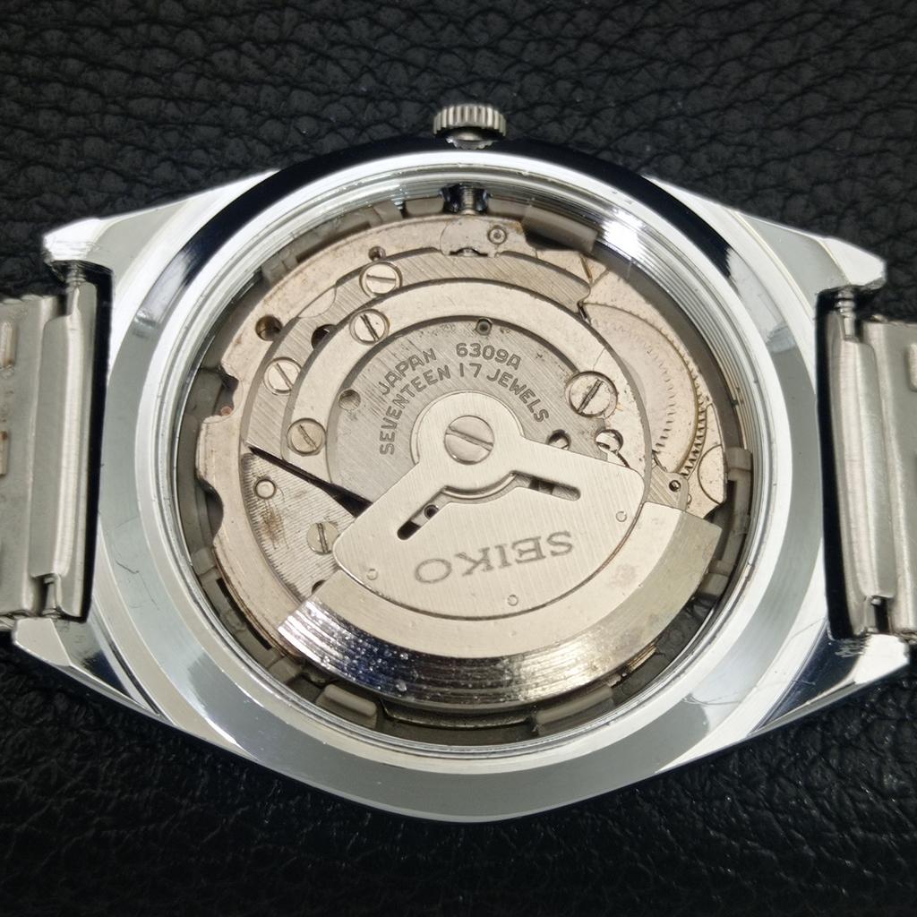 VINTAGE SEIKO 5 AUTOMATIC 6309A REFURBISHED JAPAN MENS BLUE DIAL WATCH a442602-1