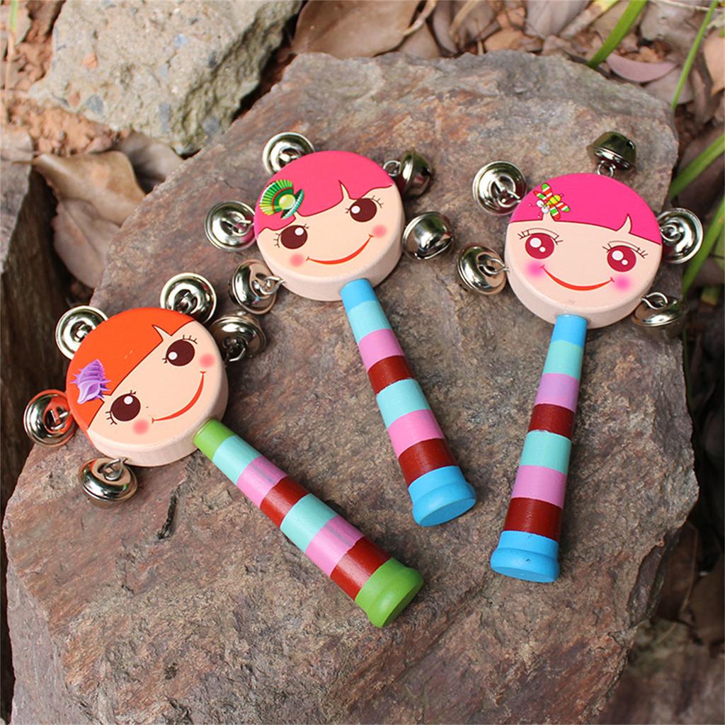 Pack Of 6 Cartoon Rattle Drum Toy For Babies Promoting Sensory Auditory Development And Hand Coordination For Easy Grip
