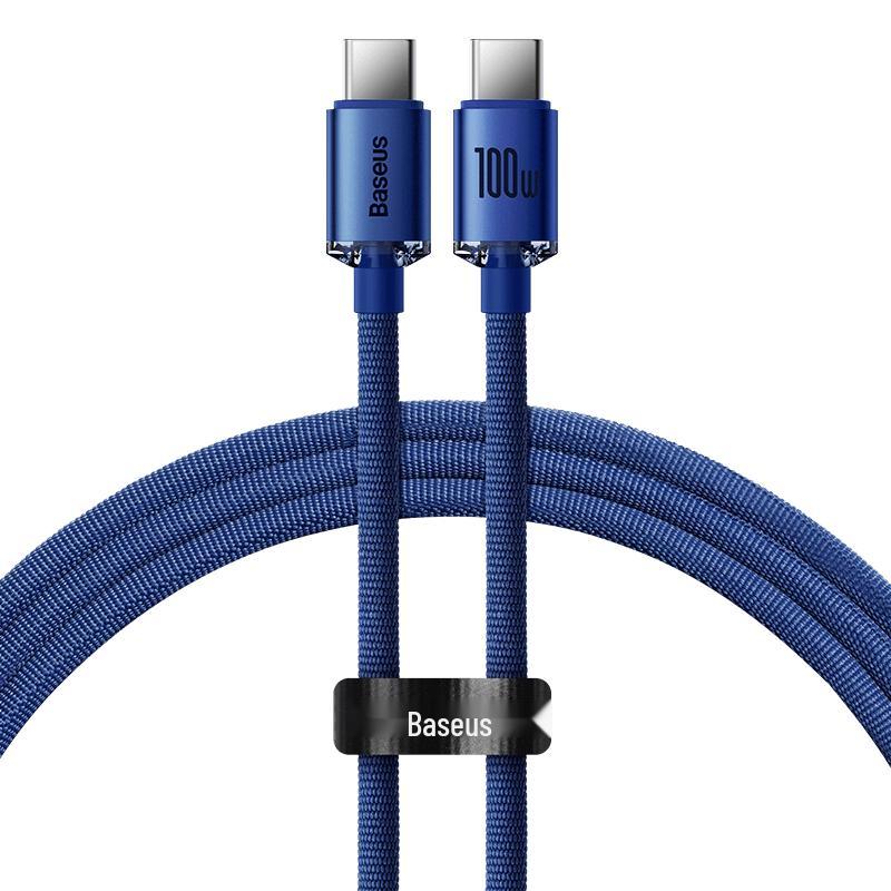 Baseus Crystal Shine 100W USB-C To USB-C Braided Fast Charging Cable