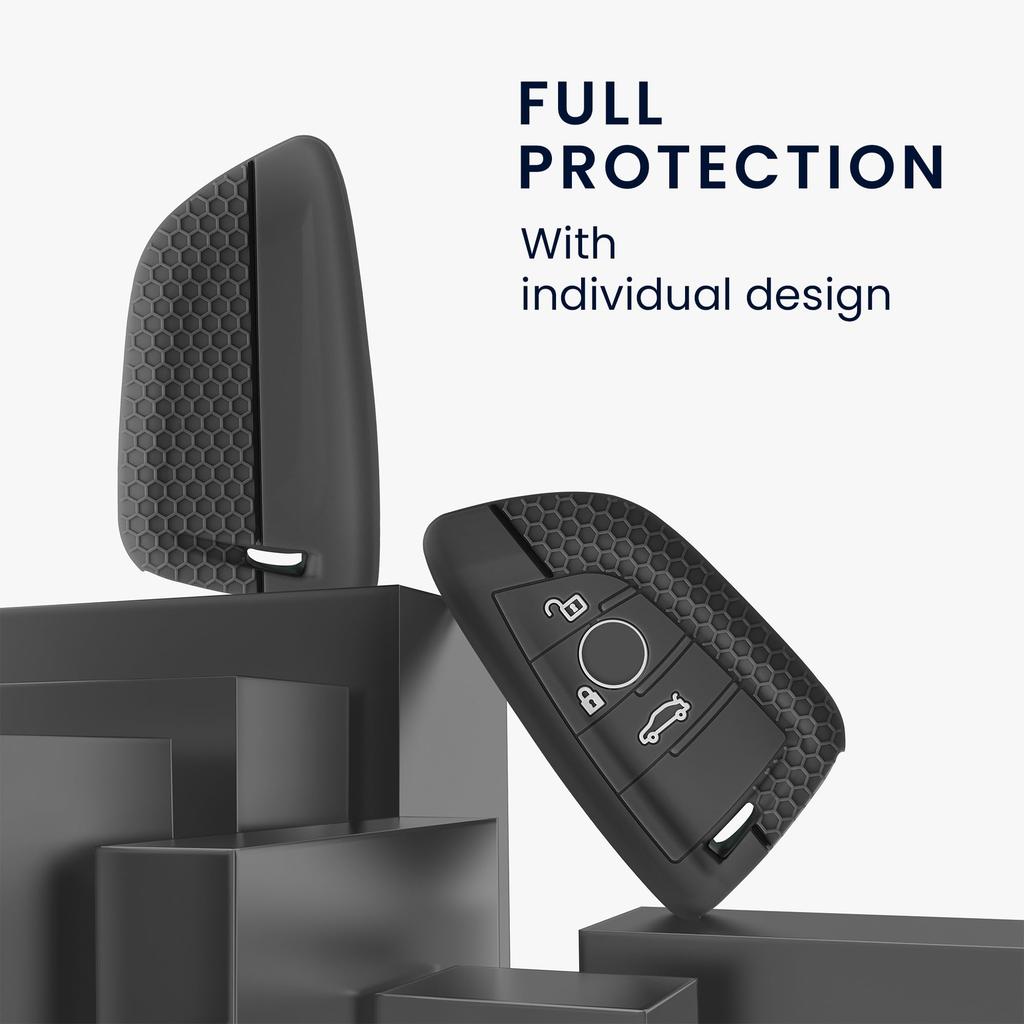 kwmobile Key Cover BMW 3-Button Car Key Smart Key Compatible