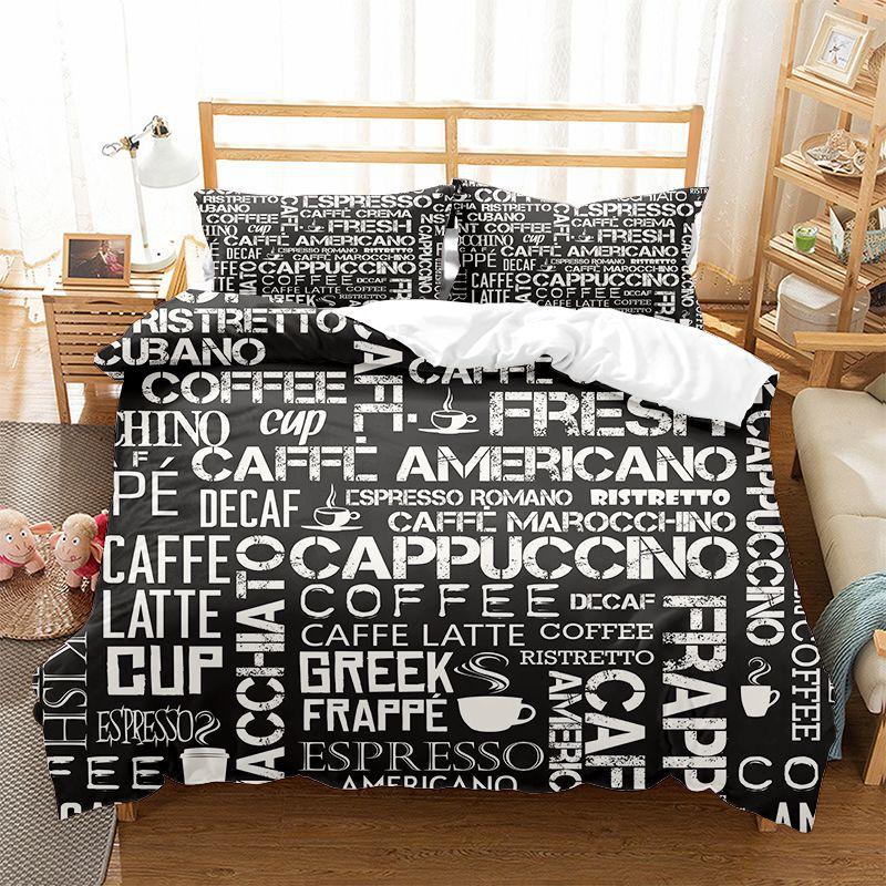 Graffiti Word Bedspread Cover Collection Merry Christmas Long-lasting Polyester Comforter Cover With Pillowcase King Dimension Queen Dimension Size
