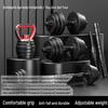 Adjustable Rubber-Coated Barbell & Dumbbell Set