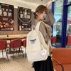 Schoolbag Junior and High School Student Schoolbag Korean Version Simple Embroidered Backpack College Style High Value Women's Bag Versatile Light