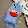 Custodia Mostro Peluche Morbido Divertente Coreana Per iPhone 17 Pro Max Custodia 16 15 14  13 12 11 Ragazza Carina Invernale Calda Copertura Pelliccia Morbida Coque