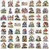 50PCS Fairytale House Stickers Cute Cartoon Painted Cup Laptop Mobile Phone Decoration Waterproof Stickers