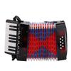 Toy Mini Accordion for and Beginners At Home with Strap Accordion, 17-Key, 8-Bass Accordion, Piano, Music, Playing, Practice, Easy-to-Use (Black)