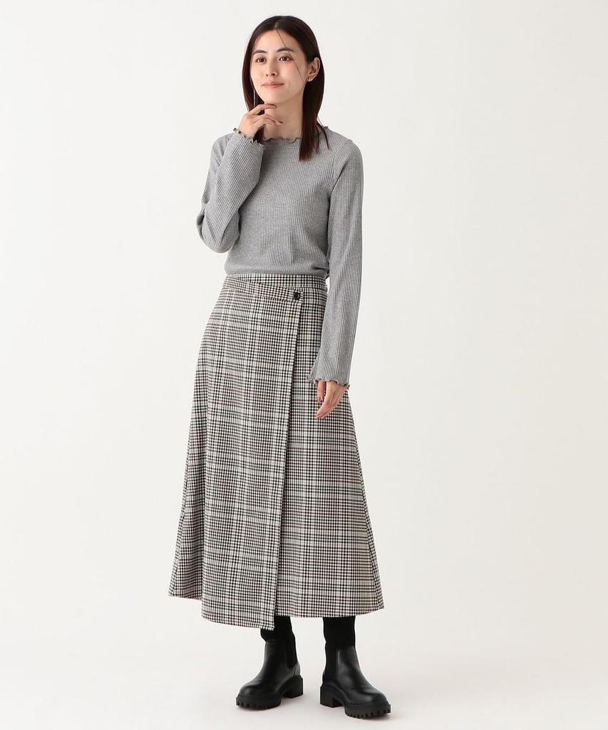 Afternoon Tea Living Rock JG19 Karierter Wickelrock, Beige