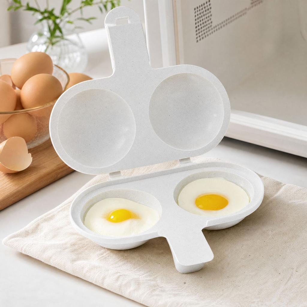 Microwave Egg Cooker,  Plastic Egg Steamer Container, Heat and Easy Clean Kitchen Tool