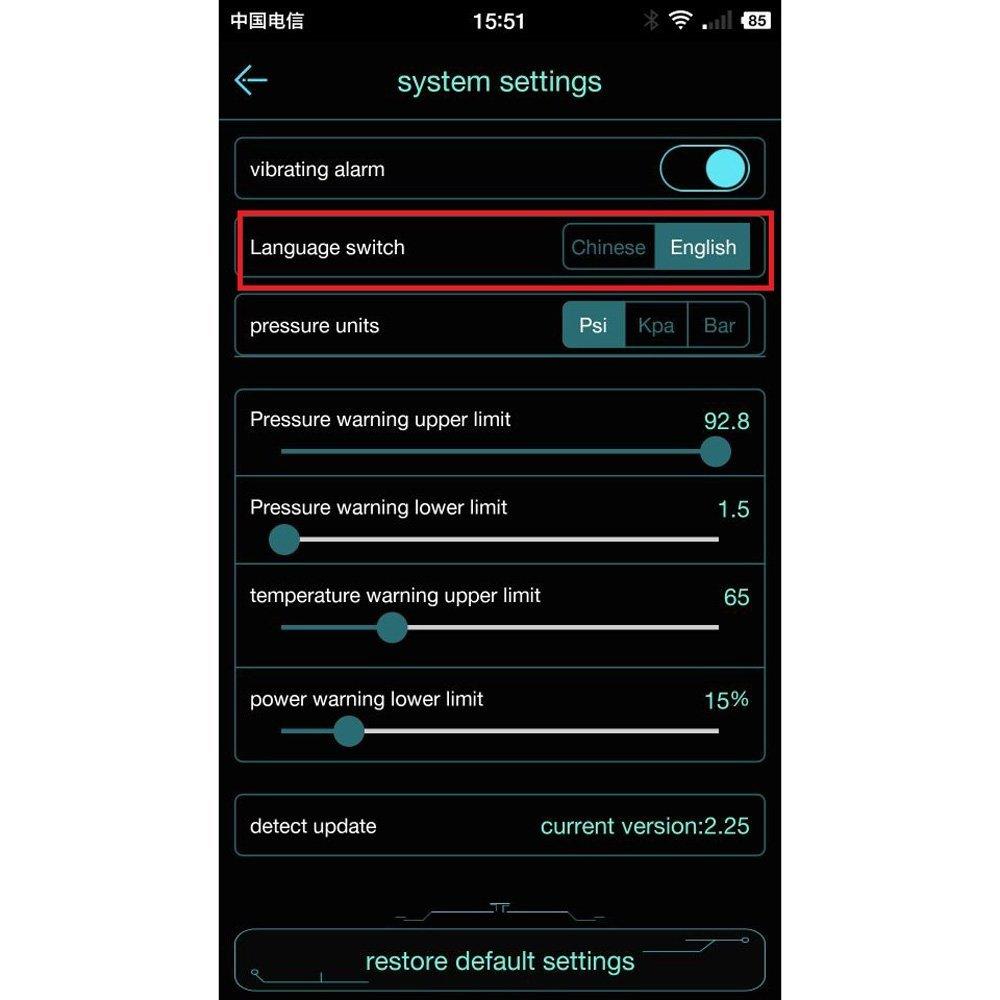 zmart Android iOS Compatible TPMS Bluetooth 4.0 Tire Pressure Monitoring