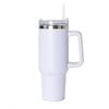 Large Capacity Oz Handle Cup Double-layer Straw Thermos Cup Stainless Steel Car Cup