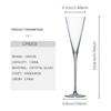 CP8203 CRISON Cristallo stile giapponese bicchiere da cocktail Martini bicchiere da Champagne bicchiere da matrimonio 130ml