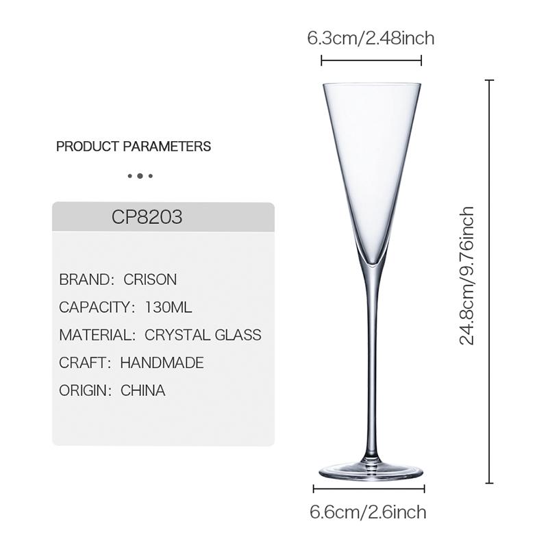 CP8203 CRISON Cristallo stile giapponese bicchiere da cocktail Martini bicchiere da Champagne bicchiere da matrimonio 130ml
