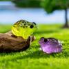 New Arrival Miniature Frog Figurine Micro-Landscape Garden Ornament Illuminated Decorative Piece Home Desktop Trinket Aquarium Decoration 4cm X 3cm