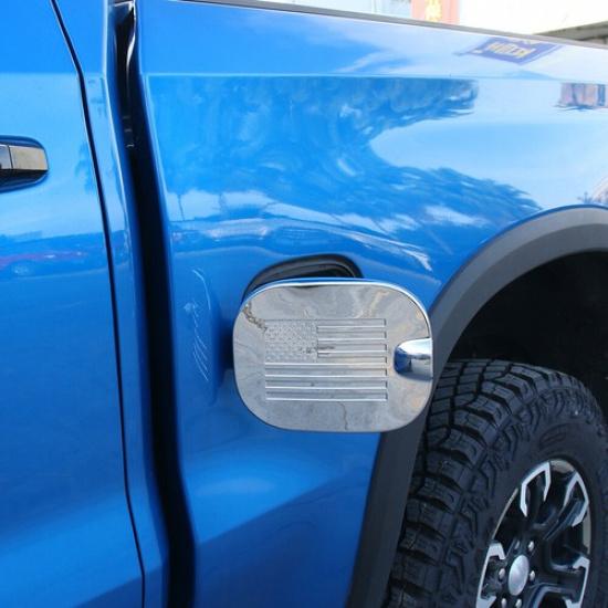 Chrome 19+ For Chevrolet SilveradoGMC Sierra Fuel Tank Door Gas Cap Panel Cover