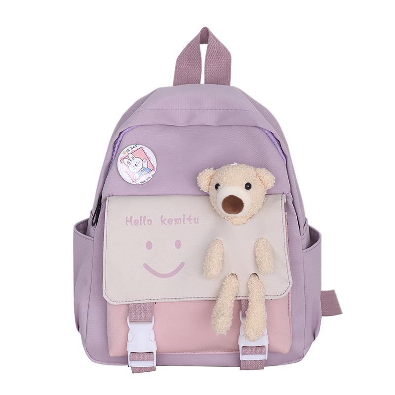 Children Stylish Small Backpack Plush Bear Cute Personality Children Kindergarten Schoolbag