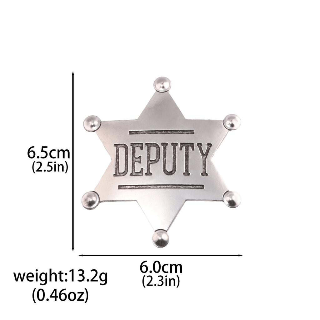 Spilla Sceriffo Colore Bronzo Esagono Metallo Distintivo d'Onore Oggetti di Scena Cosplay Per Donne Uomini Gioielli di Tendenza Accessori Ciondolo Regali