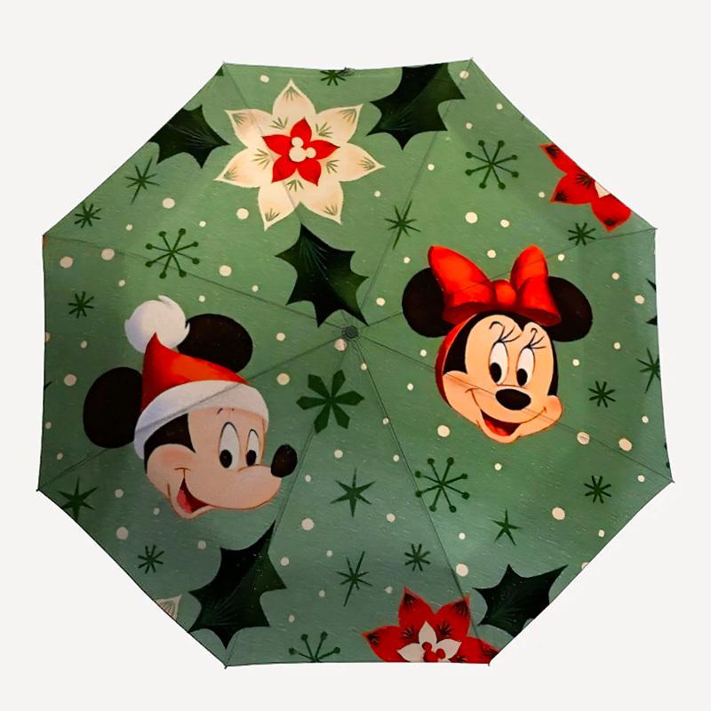

1pc Mickey Mouse, Christmas Automatic Folding Umbrella, Compact Portable Travel Umbrella, Perfect Gift for Friends yy250806031