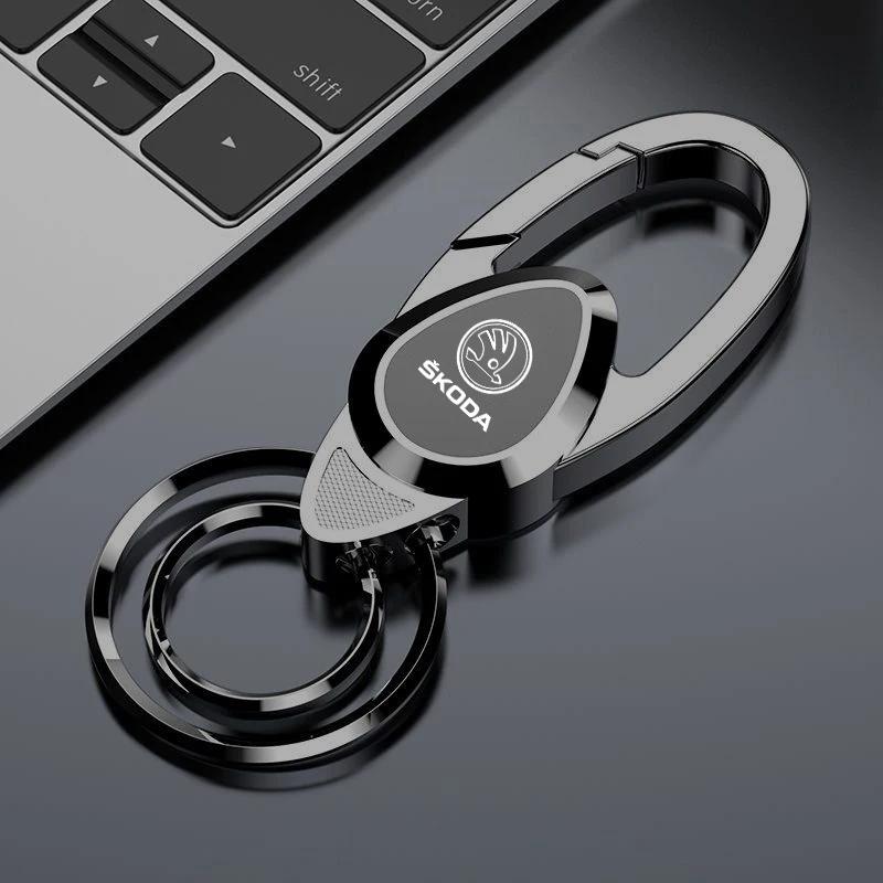 

Car Sticker 2026 Hot 3D Metal Car Emblem Key Chain Ring Auto Keyring For Skoda octavia fabia rapid yeti superb octavia a5 a7 Key