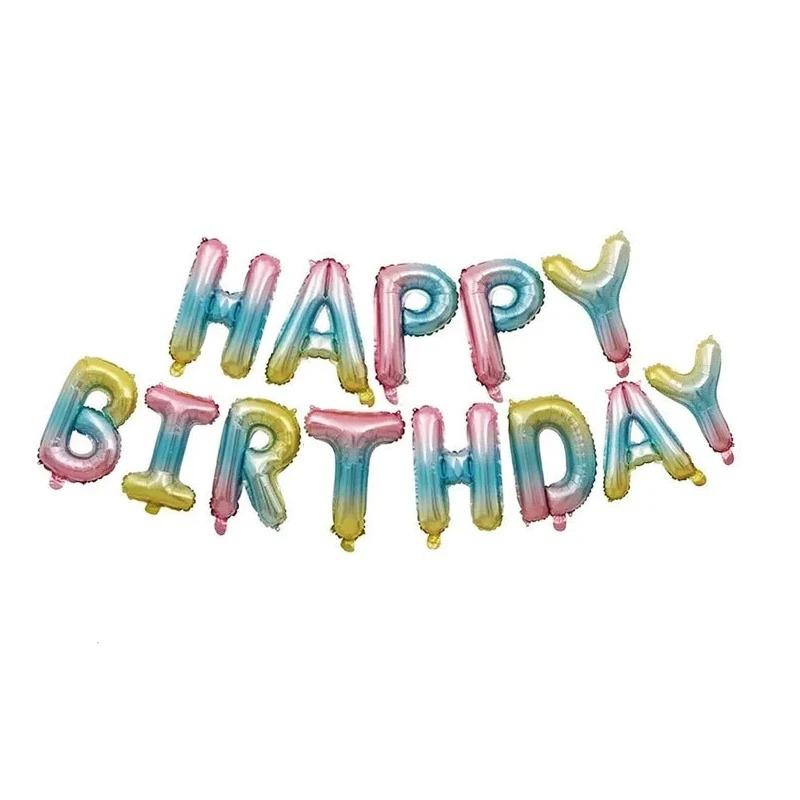 16in Foil Balloons Set: Birthday Anniversary I Love You Marry Me Party Decorations Aluminum Film Background Supplies