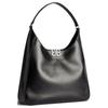 Balenciaga Bb Soft Vintage Silver Bb Logo Metal Turn Lock Closure Leather Tote Shoulder Bag Medium Women Handbags Black 8019292AAIY1000