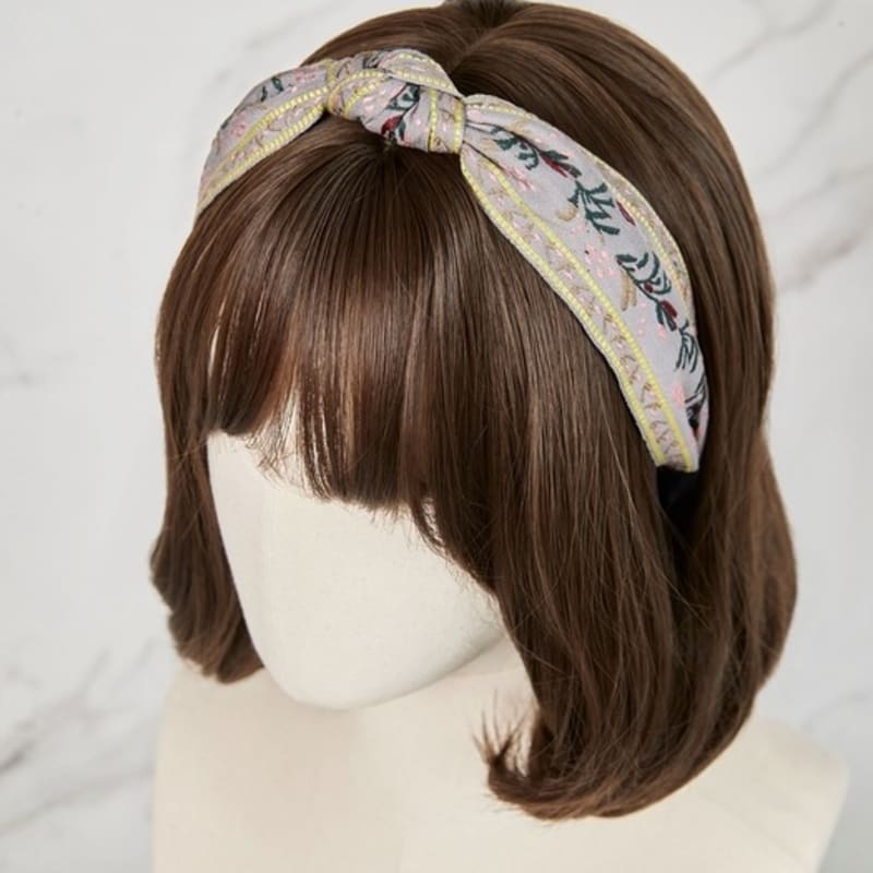 MAIA Royal Jacquard Haarband - Grau