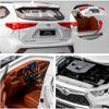 Model auta Toyota Highlander v měřítku 1/24, stahovací auto ze zinkové slitiny se zvukem a světlem pro děti, chlapec, dívka dárek