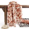 Elegant Floral Printed Imitation Cashmere Shawl Scarf