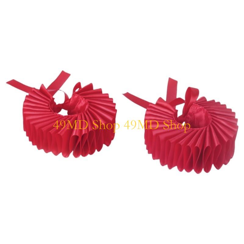 

49MD Victorian Ruffled Wristband Ruff Collar Decorative Medieval Cosplay