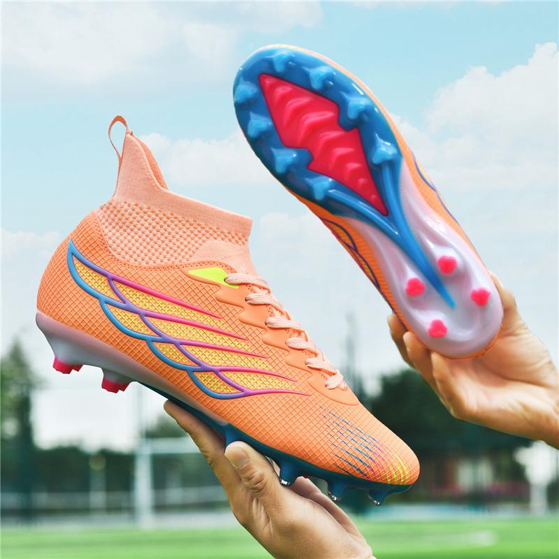 New Men Football Boots Cleats Long Spikes Outdoor Sport Soccer Shoes Adult Training Boys Non Slip Breathable Match Comfortable