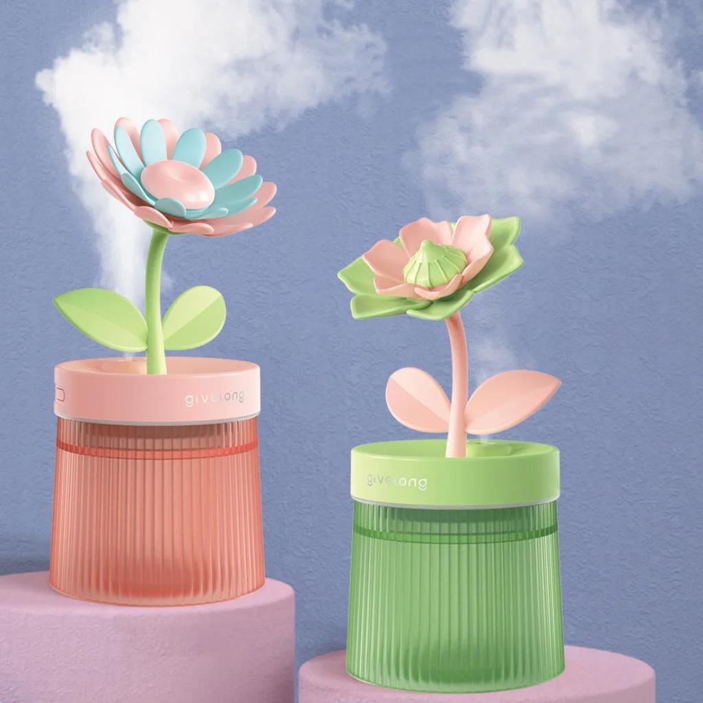 2026 USB Tragbarer Ultraschall-Luftbefeuchter - Bunte Tasse Aroma-Diffusor, Kaltnebel-Erzeuger, Blumen-Luftreiniger mit LED-Licht