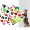 Ultimate Cat Play Set Sisal Ball Cat Wand Cat Tunnel 21 Piece Kit For Curious Cats