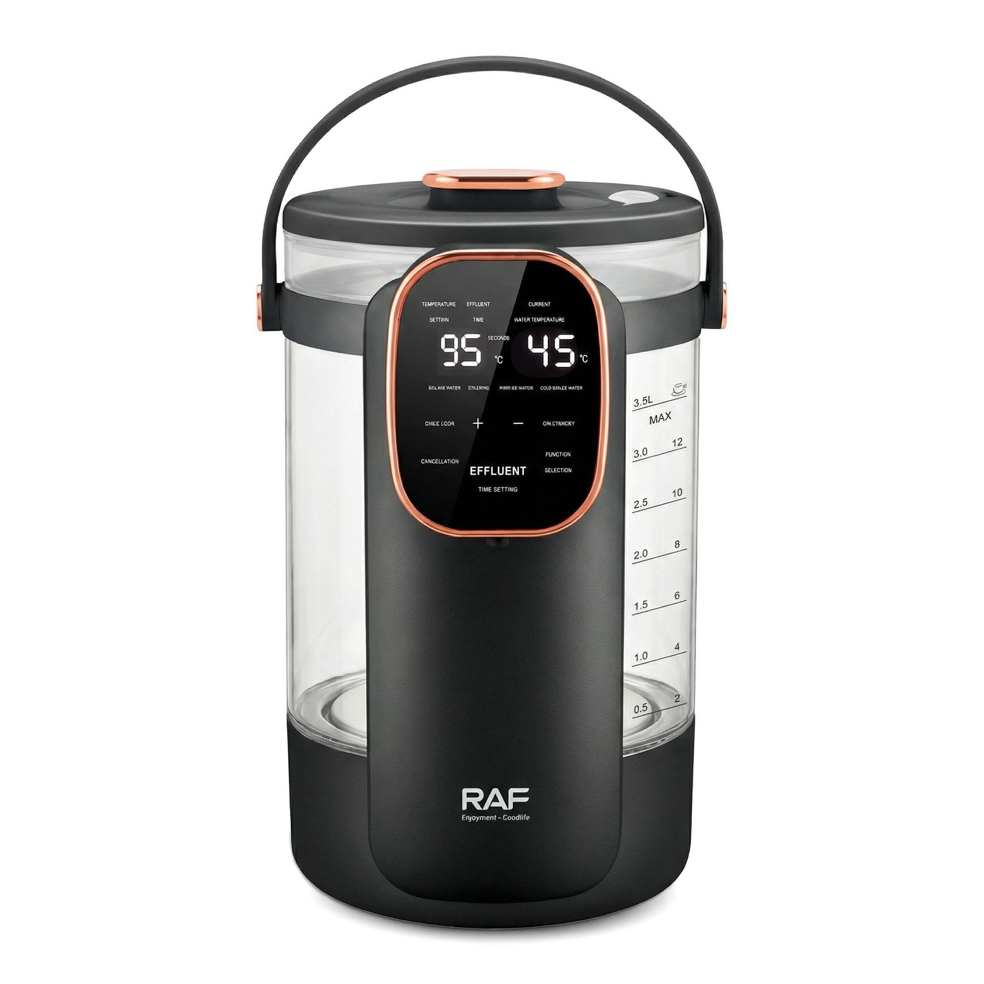 

European Touch Smart Electric Kettle, 3.5L Glass, 1000W, Adjustable Temperature for Tea & Hot Milk. EU Plug 220V чёрный