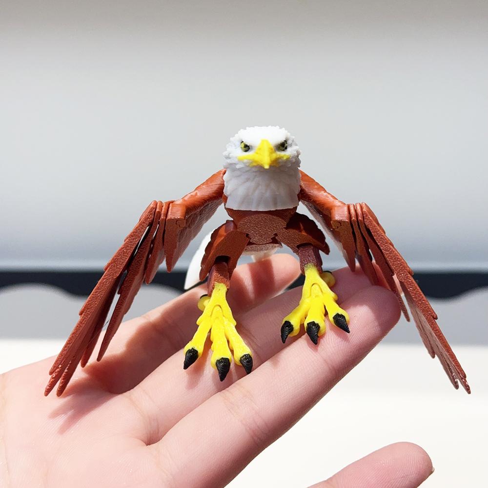 3D-печать Милая и забавная модель орла Пластиковое украшение Настольное украшение Скульптура Украшение Праздничный подарок